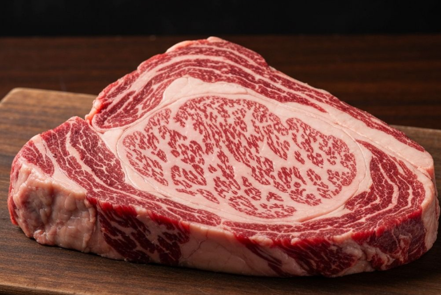 Corte de Wagyu en Mendoza con marmoleo excepcional de la Familia Carbonero en La Pradera Carnes